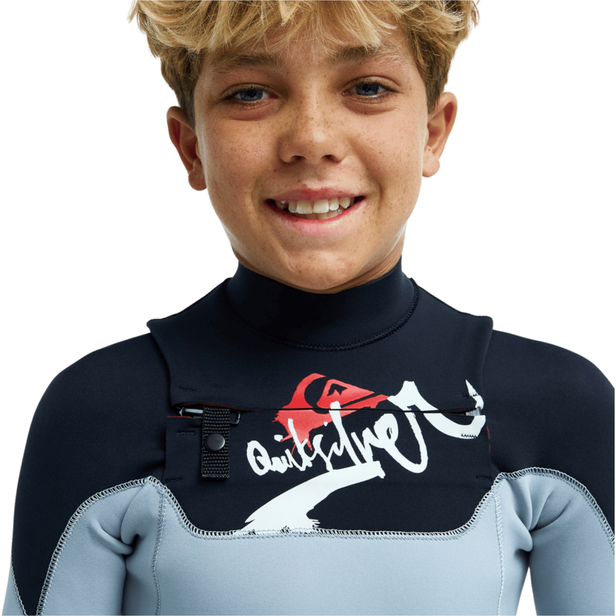2026 Quiksilver Junior Young Guns 4/3mm Chest Zip Wetsuit EQBW103130 - Quarry